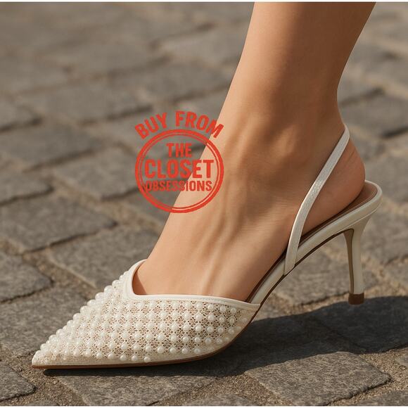 ZARA Blogger Fave!!! Embellished Slingbacks NWT - Picture 1 of 16